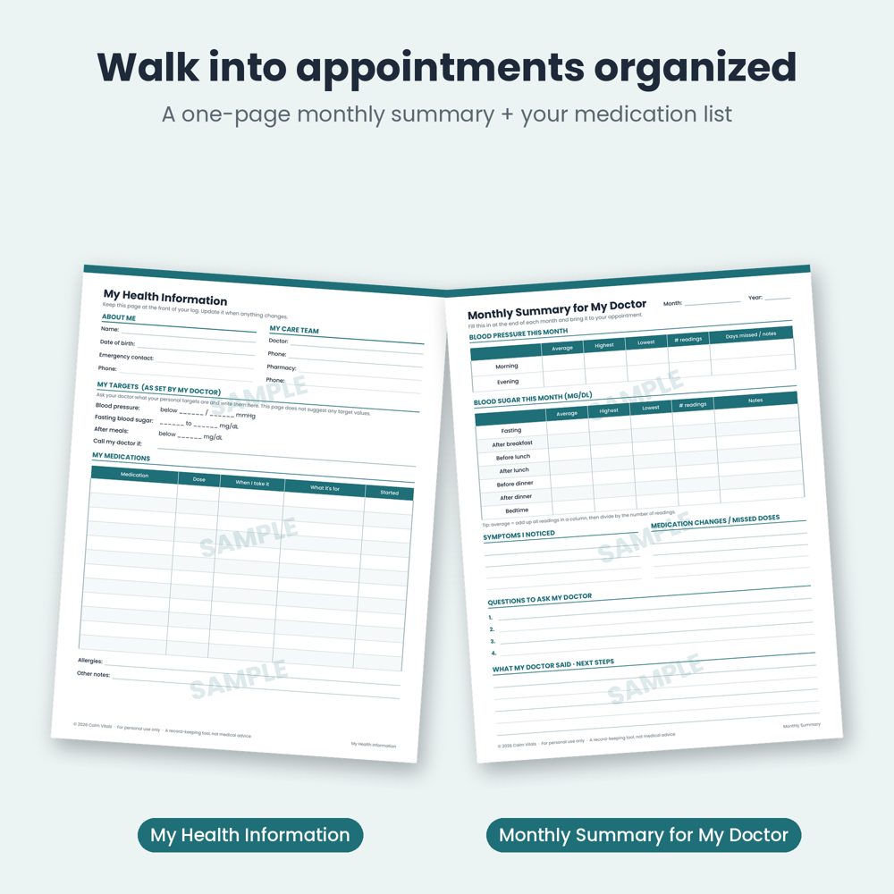 Health information and doctor summary pages